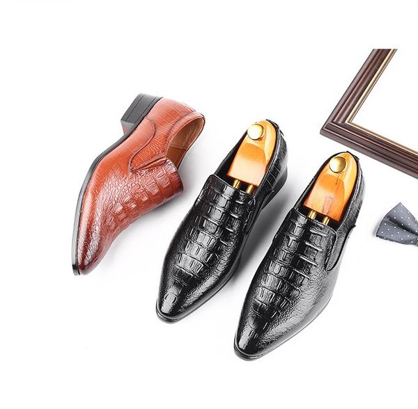big size fashion men business formal dress shoes loafers wedding leather oxfords pointed toe shoe, Black
big size fashion men business formal dress shoes loafers wedding leather oxfords pointed toe shoe, Black