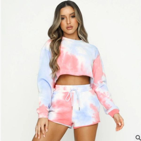 women's t-shirt 2021 summer hip hop style female tie-dye long -sleeved o-neck pullover casual shorts suit two-piece jogging, White
women's t-shirt 2021 summer hip hop style female tie-dye long -sleeved o-neck pullover casual shorts suit two-piece jogging, White