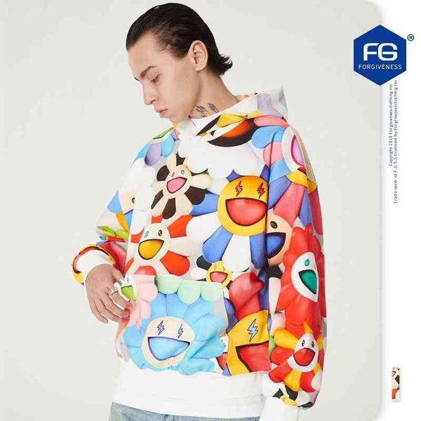 fg menswear | 2020 winter new sunflower plant print all over hooded loose sweater for men and women, Black
fg menswear | 2020 winter new sunflower plant print all over hooded loose sweater for men and women, Black