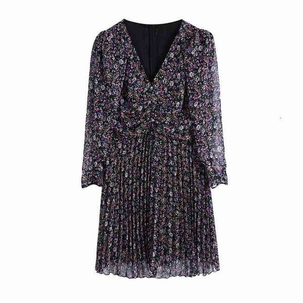 casual dresses women sprint autumn floral print high waist za fashion mini female v-neck back pleated chiffon dress 33w6, Black;gray
casual dresses women sprint autumn floral print high waist za fashion mini female v-neck back pleated chiffon dress 33w6, Black;gray