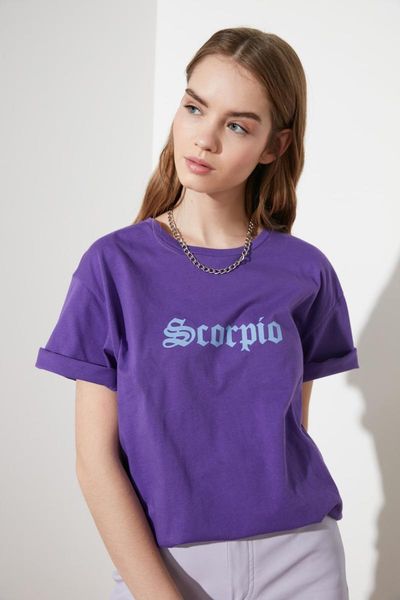 women's t-shirt trendyol capricorn sign printed boyfriend knitted twoss21ts1099, White
women's t-shirt trendyol capricorn sign printed boyfriend knitted twoss21ts1099, White