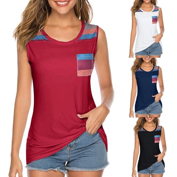 summer new fashion womens casual sleeveless round neck tunic slim shirt blouse with pocket wholesale z4, White
summer new fashion womens casual sleeveless round neck tunic slim shirt blouse with pocket wholesale z4, White
