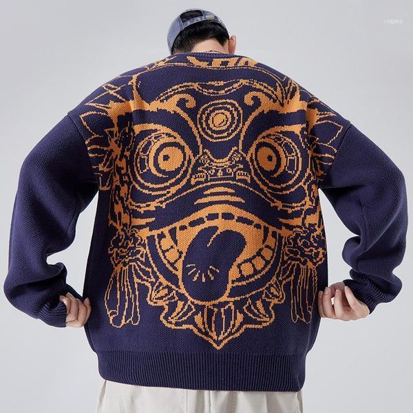 autumn and winter thickened chinese embroidery loose crew neck sweater men's guochao harajuku languid fashion brand couple1, White;black
autumn and winter thickened chinese embroidery loose crew neck sweater men's guochao harajuku languid fashion brand couple1, White;black