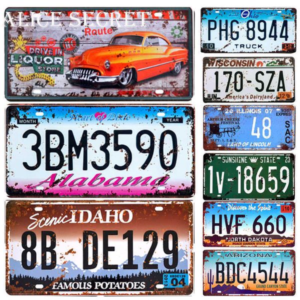 usa car license metal plate american car number tin signs bar pub cafe decor metal sign garage painting art plaque poster
usa car license metal plate american car number tin signs bar pub cafe decor metal sign garage painting art plaque poster