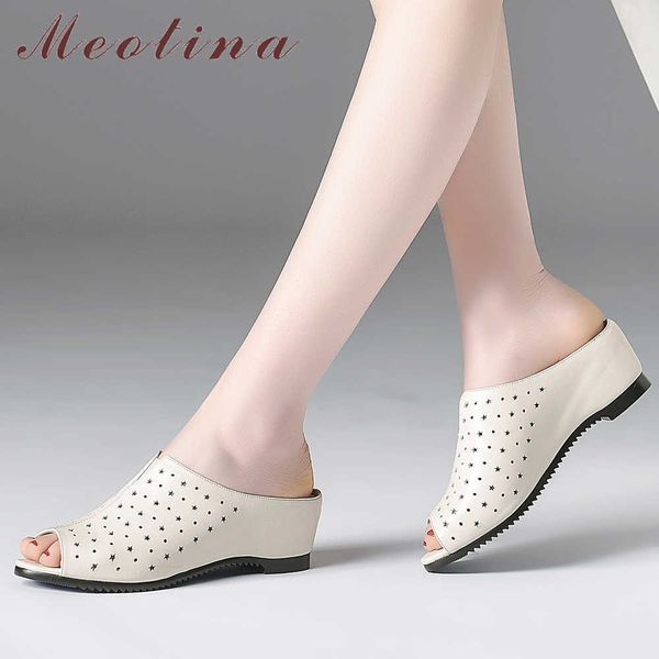 meotina women shoes summer slippers natural genuine leather wedge heel shoes cow leather peep toe slides ladies sandals size 41 210608, Black
meotina women shoes summer slippers natural genuine leather wedge heel shoes cow leather peep toe slides ladies sandals size 41 210608, Black