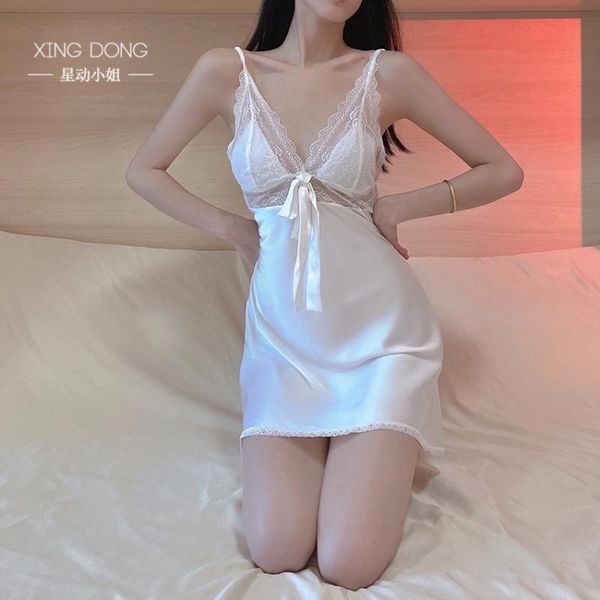 skirt new lace couple suspender pajamas ice solid color low breast temptation underwear nightdress 056 v-neck sleeve length sleeveless, Black;white
skirt new lace couple suspender pajamas ice solid color low breast temptation underwear nightdress 056 v-neck sleeve length sleeveless, Black;white