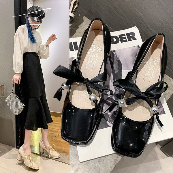 2021 spring women mary janes shoes patent leather high heels cross-tied bow pumps new fashion pearls ladies shoes black 8944ndress shoes
2021 spring women mary janes shoes patent leather high heels cross-tied bow pumps new fashion pearls ladies shoes black 8944ndress shoes