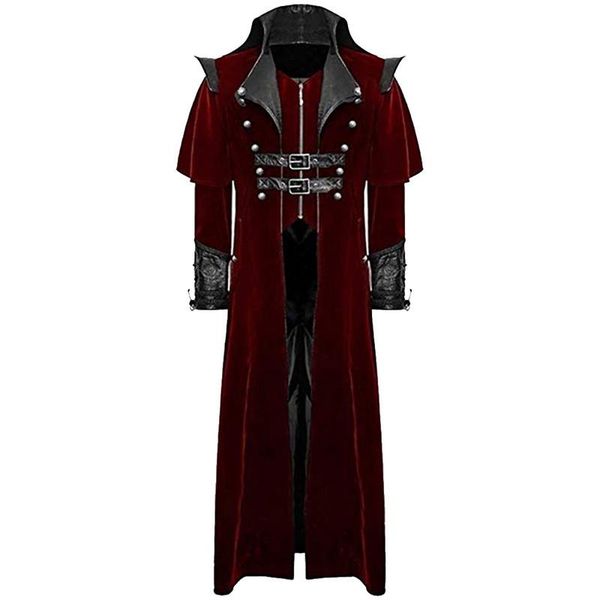 men's trench coats 2021 design men retro gothic coat tailcoat vintage steampunk long royal style vampire cosplay costume, Tan;black
men's trench coats 2021 design men retro gothic coat tailcoat vintage steampunk long royal style vampire cosplay costume, Tan;black