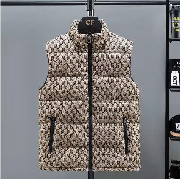 

Luxury Fashion Mens Jacket Sleeveless Vest Spring Thermal Soft Vests Casual Coats Male Cotton Men's Coat Thicken Waistcoat, 03