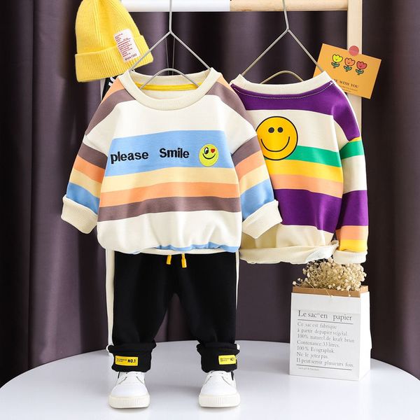 childrens clothing sets autumn winter fashion kids cotton 2pcs suits color stripe pullover sweater+pants for boys active suits, White
childrens clothing sets autumn winter fashion kids cotton 2pcs suits color stripe pullover sweater+pants for boys active suits, White