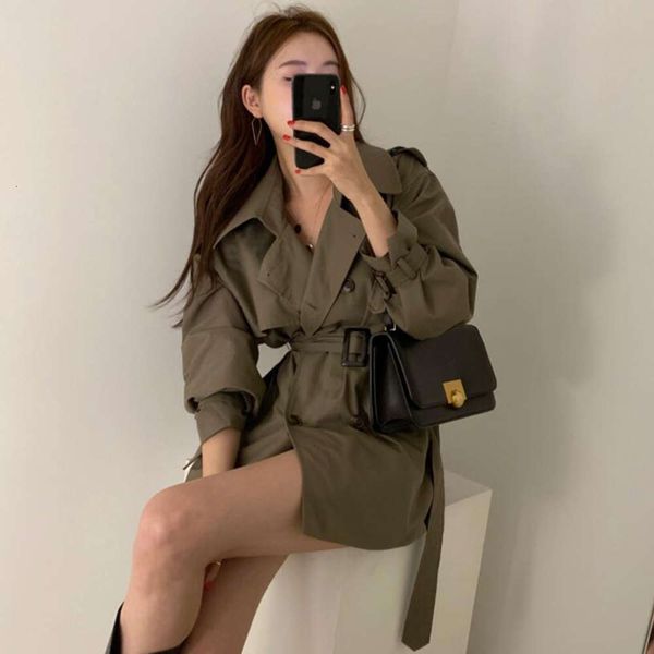 fashion autumn british in short style loose coat new 2020 waist slim lace up frock windbreaker luxury, Tan;black
fashion autumn british in short style loose coat new 2020 waist slim lace up frock windbreaker luxury, Tan;black