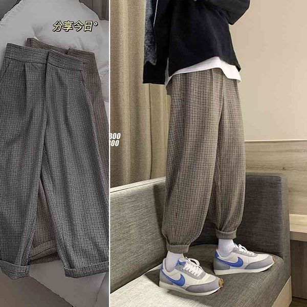 men's pants winter thick woolen warmth fashion retro casual plaid men streetwear loose hip-hop korean straight mens dtir, Black
men's pants winter thick woolen warmth fashion retro casual plaid men streetwear loose hip-hop korean straight mens dtir, Black