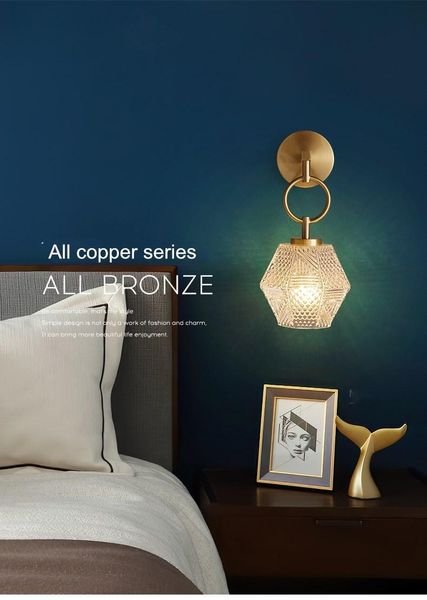 wall lamp light luxury all copper modern simple living room el bedroom bedside creative corridor aisle
wall lamp light luxury all copper modern simple living room el bedroom bedside creative corridor aisle