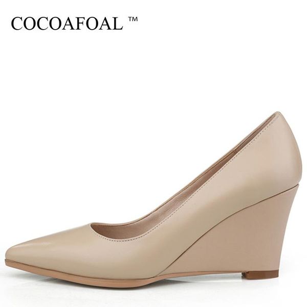 cocoafoal woman wedge shoes fashion pointed toe high heels shoes plus size 33 - 42 genuine leather party wedding pumps 2021, Black
cocoafoal woman wedge shoes fashion pointed toe high heels shoes plus size 33 - 42 genuine leather party wedding pumps 2021, Black