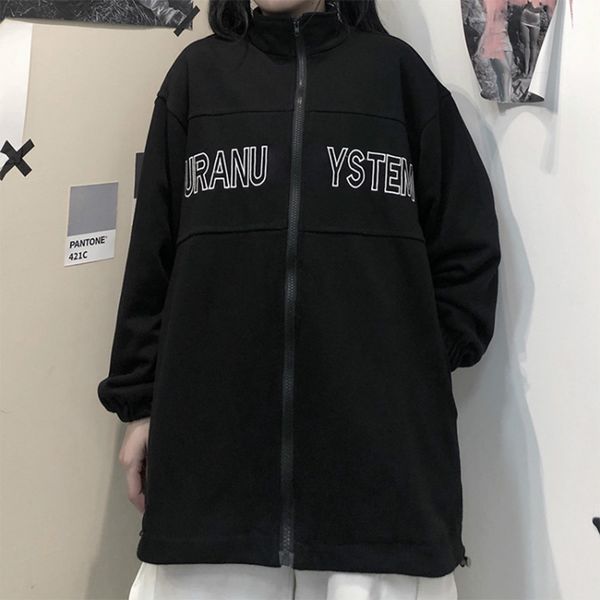 2021 new harajuku style black loose casual letter printing long-sleeved zipper sweatshirt jacket women trendy 4yij
2021 new harajuku style black loose casual letter printing long-sleeved zipper sweatshirt jacket women trendy 4yij