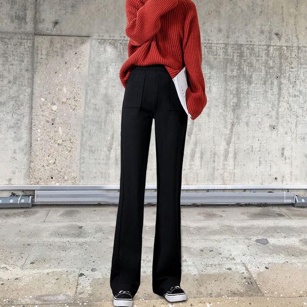 women's pants & capris fashion women woolen high-waist straight plus size 2021 winter arrival female casual loose trousers bottoms, Black;white
women's pants & capris fashion women woolen high-waist straight plus size 2021 winter arrival female casual loose trousers bottoms, Black;white
