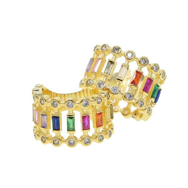 wedding rings high grade gold filled jewelry fashion hollow wide ring micro inlay rainbow baguette cz zircon for women anniversary, Slivery;golden
wedding rings high grade gold filled jewelry fashion hollow wide ring micro inlay rainbow baguette cz zircon for women anniversary, Slivery;golden