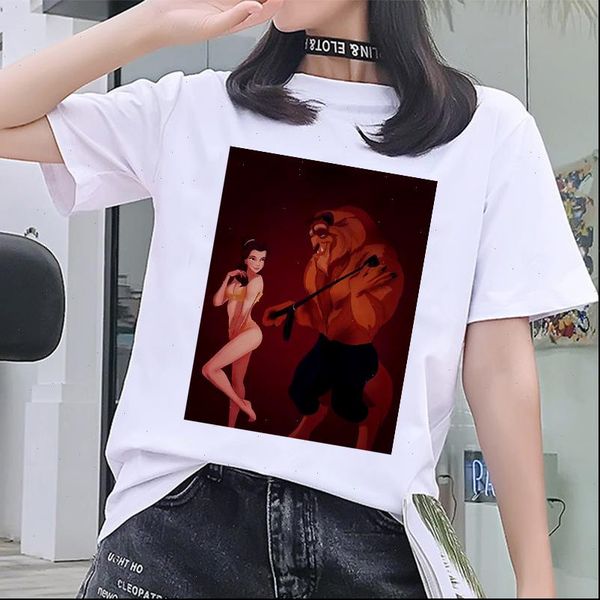 retro womens casual t shirt fashion beauty and beast printing t shirt female o neck cartoon short sleeve harajuku t shirt, White
retro womens casual t shirt fashion beauty and beast printing t shirt female o neck cartoon short sleeve harajuku t shirt, White