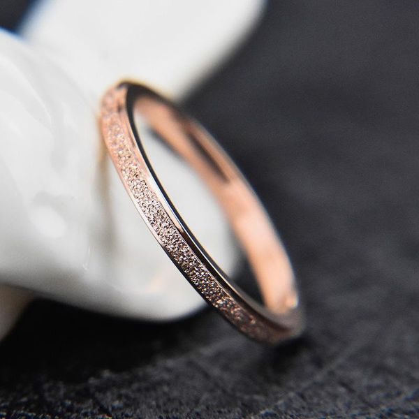 wedding rings vintage 2mm frosted stainless steel ring silver/rose gold engagement jewelry for women anneau jr19158, Slivery;golden
wedding rings vintage 2mm frosted stainless steel ring silver/rose gold engagement jewelry for women anneau jr19158, Slivery;golden