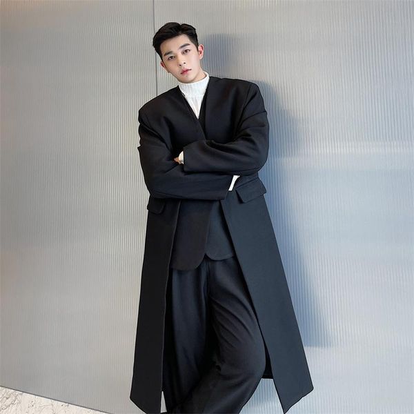 men's trench coats suit windbreaker coat spring and autumn hip hop street long false two leisure loose large size, Tan;black
men's trench coats suit windbreaker coat spring and autumn hip hop street long false two leisure loose large size, Tan;black