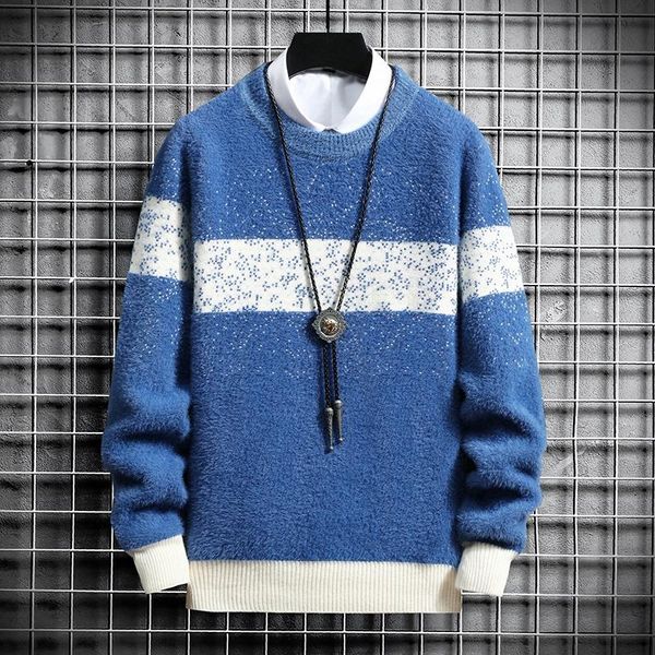 2021 men's autumn sweaters o-neck argylem contrast color knitted pullovers fashion casual slim fit knitwear ropa de hombre, White;black
2021 men's autumn sweaters o-neck argylem contrast color knitted pullovers fashion casual slim fit knitwear ropa de hombre, White;black