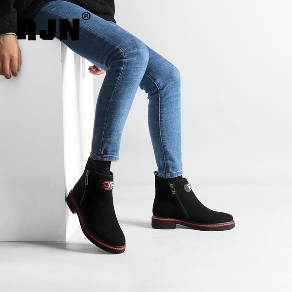 boots rjn black classic ankle strange applique comfortable round toe low square heel zipper shoes fashion women winter r28
boots rjn black classic ankle strange applique comfortable round toe low square heel zipper shoes fashion women winter r28