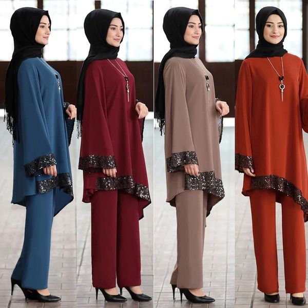 ethnic clothing ramadan 2 piece set muslim women turkey asymmetry abaya blouse wide leg pants kaftan eid suits islamic clothes djellaba musu, Red
ethnic clothing ramadan 2 piece set muslim women turkey asymmetry abaya blouse wide leg pants kaftan eid suits islamic clothes djellaba musu, Red