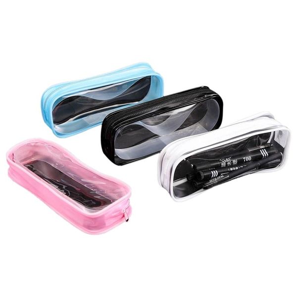pencil bags 4 large-capacity cases, white, black, pink, sky blue, transparent pvc zipper, children's case
pencil bags 4 large-capacity cases, white, black, pink, sky blue, transparent pvc zipper, children's case