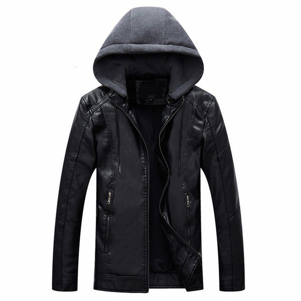 autumn winter with hooded leather pu motorcycle jacket occasional business jackets of men outerwear men's yxxv, Black
autumn winter with hooded leather pu motorcycle jacket occasional business jackets of men outerwear men's yxxv, Black