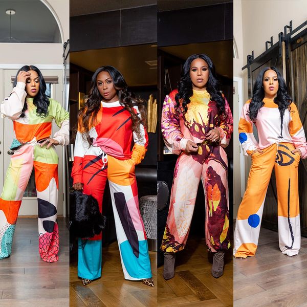 new spring and autumn women's fashion casual round neck loose positioning printing two-piece sets long sleeve sweater trousers suit, Gray
new spring and autumn women's fashion casual round neck loose positioning printing two-piece sets long sleeve sweater trousers suit, Gray