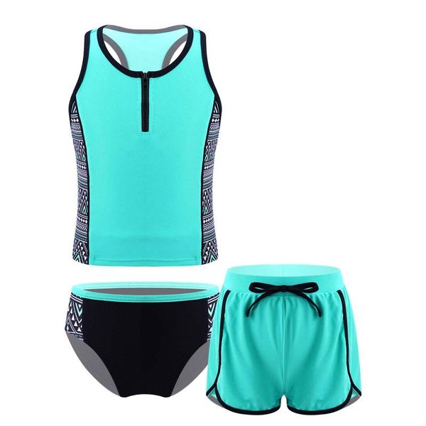 one-pieces children kids girls 3pcs swimsuit beachwear set sleeveless o-neck bikini with briefs shorts swimwear for summer holiday, Black
one-pieces children kids girls 3pcs swimsuit beachwear set sleeveless o-neck bikini with briefs shorts swimwear for summer holiday, Black