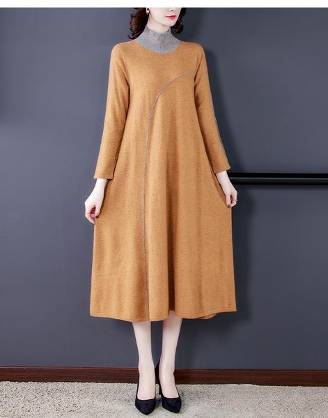 casual dresses autumn winter long highneck straight sweater dress women oversize maix thick basic knit, Black;gray
casual dresses autumn winter long highneck straight sweater dress women oversize maix thick basic knit, Black;gray