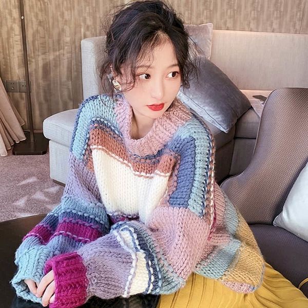 women's sweaters female sweater female fall/winter outdoor wear lazy japanese knitted roughly mail thread 0cxp, White;black
women's sweaters female sweater female fall/winter outdoor wear lazy japanese knitted roughly mail thread 0cxp, White;black