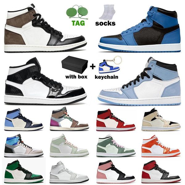 with box original jumpman 1 1s basketball shoes high og hand crafted off university blue marina white dark mocha carbon fiber mid dutch gree, Black
with box original jumpman 1 1s basketball shoes high og hand crafted off university blue marina white dark mocha carbon fiber mid dutch gree, Black