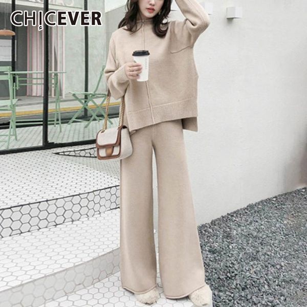 women's two piece pants chicever oversized set for women o neck long sleeve sweater high waist wide leg loose sets female 2021 clothing, White
women's two piece pants chicever oversized set for women o neck long sleeve sweater high waist wide leg loose sets female 2021 clothing, White