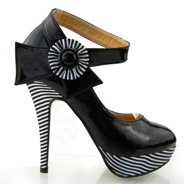 dress shoes lf30404-1 ladies flower ankle strap stripe platform party pumps, Black
dress shoes lf30404-1 ladies flower ankle strap stripe platform party pumps, Black