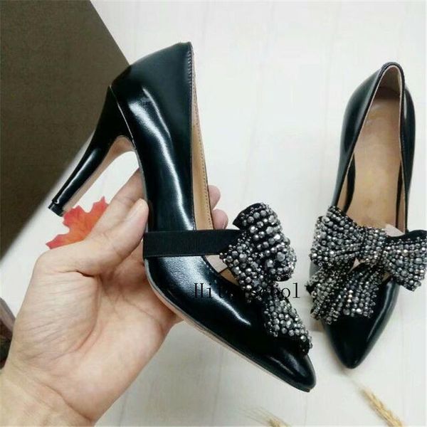 womenl fashion brand .5cm high heels pumps rhinestones bowtie pointed toe leather black/pink/red/white shoes zapatos de mujer
womenl fashion brand .5cm high heels pumps rhinestones bowtie pointed toe leather black/pink/red/white shoes zapatos de mujer