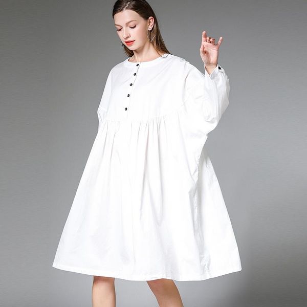 casual dresses 2021 autumn large size ladies' loose fashion show thin creases crew neck long sleeve shirt plus elegant dress, Black;gray
casual dresses 2021 autumn large size ladies' loose fashion show thin creases crew neck long sleeve shirt plus elegant dress, Black;gray