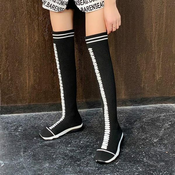 boots 2021 sock for woman autumn fashion mesh boot female slip on mid flats casual large size ladies travel shoes women, Black
boots 2021 sock for woman autumn fashion mesh boot female slip on mid flats casual large size ladies travel shoes women, Black