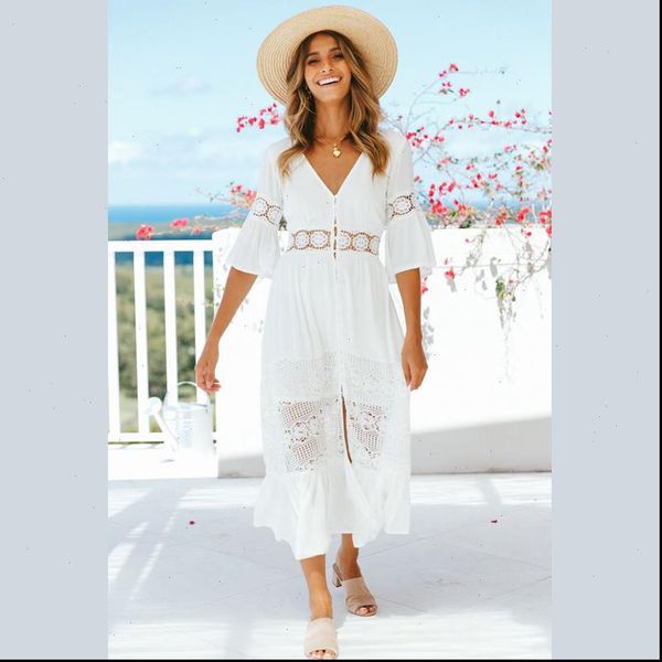 bohemian white low cut lace patchwork dress women flare sleeve elegant beach style ruffles midi dress summer 2021 new, Black;gray
bohemian white low cut lace patchwork dress women flare sleeve elegant beach style ruffles midi dress summer 2021 new, Black;gray