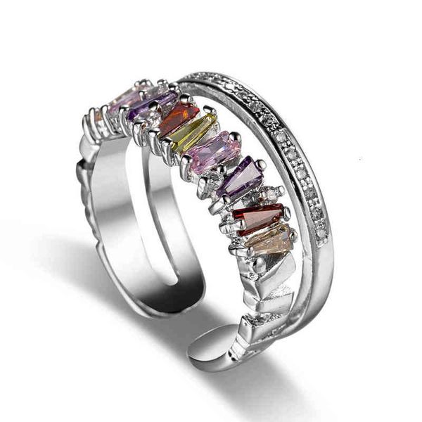 creative jewelry fashion geometric ladder square zircon adjustable opening ring female, Slivery;golden
creative jewelry fashion geometric ladder square zircon adjustable opening ring female, Slivery;golden