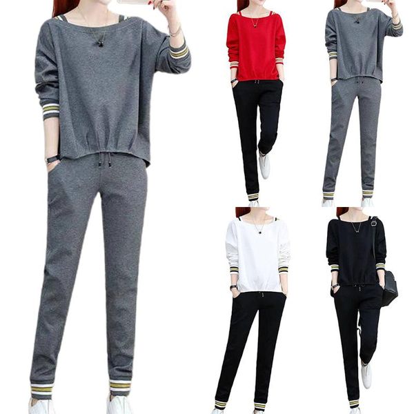 women's two piece pants o-neck outfits loose pullovers + pullover home womens long sleeve tracksuit sweatshirt sweatpants outfit, White
women's two piece pants o-neck outfits loose pullovers + pullover home womens long sleeve tracksuit sweatshirt sweatpants outfit, White