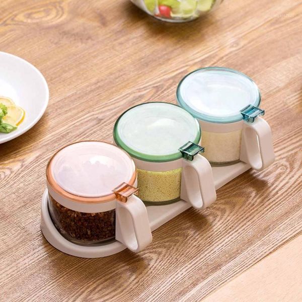 storage bottles & jars glass spice box seasoning jar with tray pepper shaker sugar kitchen cruet salt bottle condiment container spoon
storage bottles & jars glass spice box seasoning jar with tray pepper shaker sugar kitchen cruet salt bottle condiment container spoon