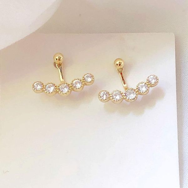stud s925 sterling silver original design detachable two ways to wear round bead curved zircon earrings, Golden;silver
stud s925 sterling silver original design detachable two ways to wear round bead curved zircon earrings, Golden;silver