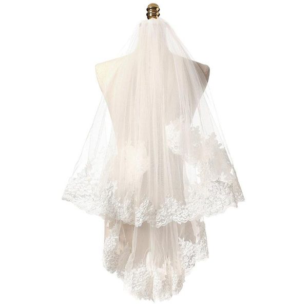 bridal veils arrival white ivory wedding veil short two layer lace edge tulle accessories in stock, Black
bridal veils arrival white ivory wedding veil short two layer lace edge tulle accessories in stock, Black