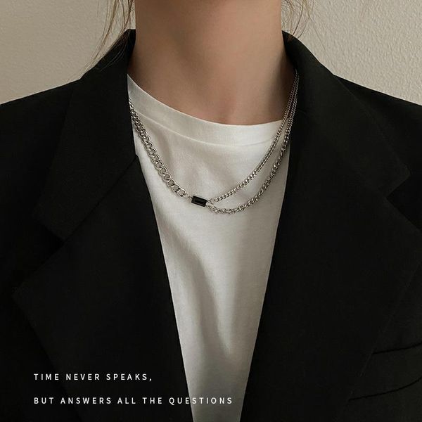 chokers simple fashion dark necklace women's titanium steel ins cool style black clavicle design accessories, Golden;silver
chokers simple fashion dark necklace women's titanium steel ins cool style black clavicle design accessories, Golden;silver