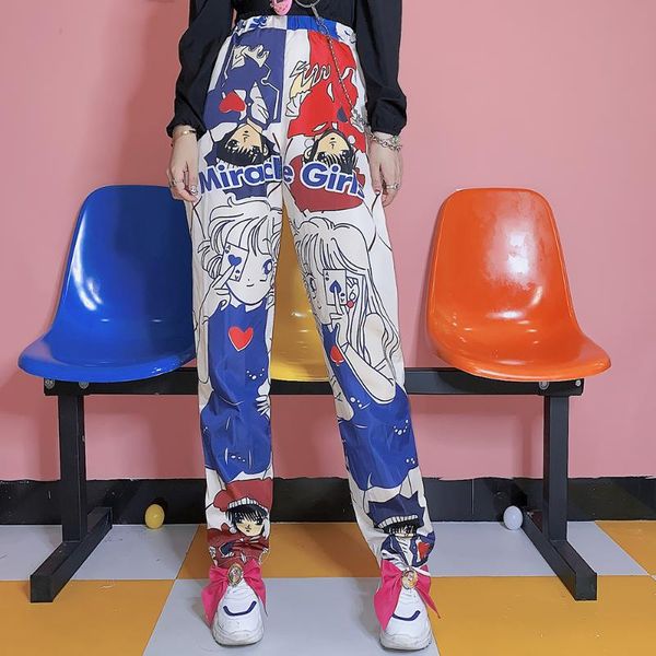 women's pants & capris japanese yuansufeng steam wave cartoon printed local loose jumpy trousers pant, Black;white
women's pants & capris japanese yuansufeng steam wave cartoon printed local loose jumpy trousers pant, Black;white
