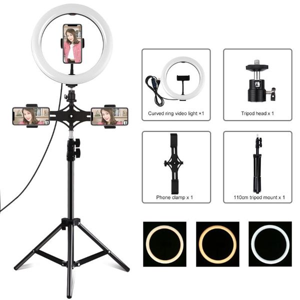 led fill lights 10.2 inch 26cm ringlight dual color temperature selfie ring light lamp with tripod holder button type for makeup
led fill lights 10.2 inch 26cm ringlight dual color temperature selfie ring light lamp with tripod holder button type for makeup