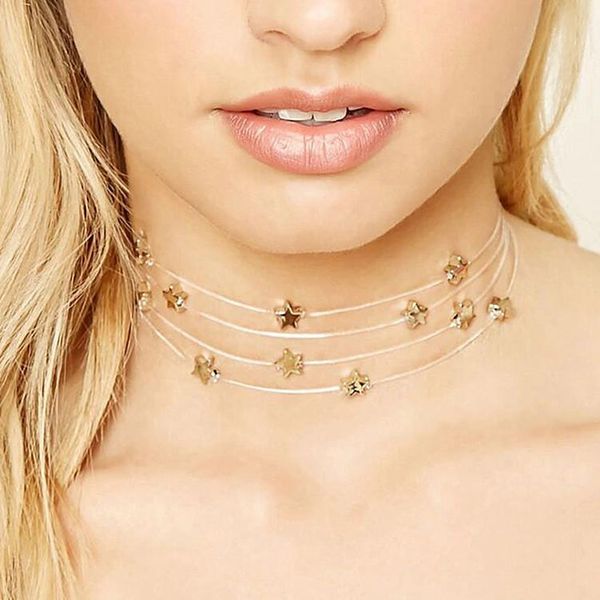 chokers necklaces for women multilayer star necklace gift to girlfriend holiday gifts joker european and american neck jewelry 2021, Golden;silver
chokers necklaces for women multilayer star necklace gift to girlfriend holiday gifts joker european and american neck jewelry 2021, Golden;silver