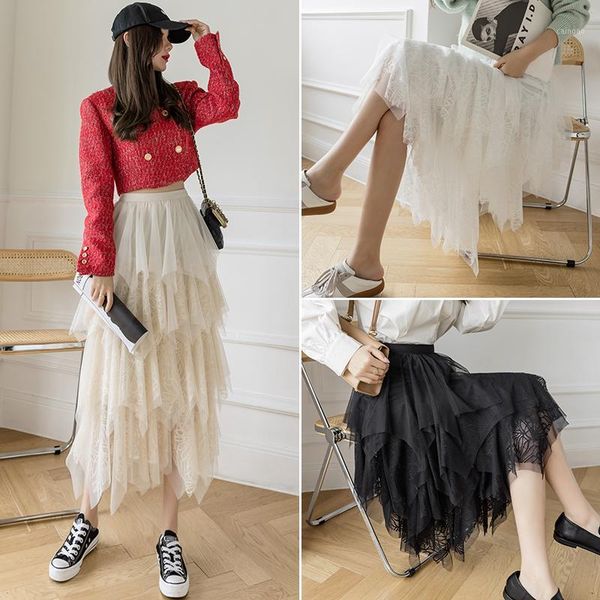 skirts lace mesh skirt women's half length spring and autumn pleated cake a-line versatile super fairy, Black
skirts lace mesh skirt women's half length spring and autumn pleated cake a-line versatile super fairy, Black